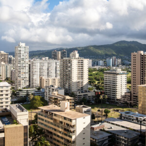 Podpis Panorama Honolulu - widok na centrum miasta