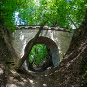Kazimierz Dolny Most w wąwozie w okolicach Kazimierza Dolnego